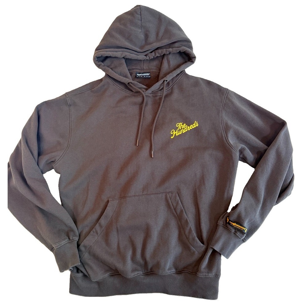The Hundreds Hoodie Mens Brown Fleece Hooded Sweatshirt Size Large